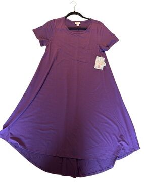 LuLaRoe Carly High-Low Dress in Purple